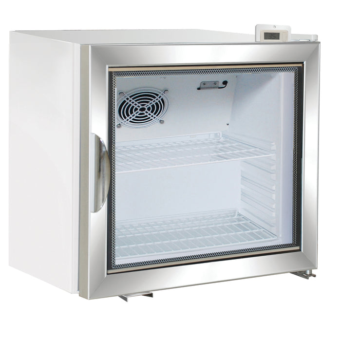 Maxx Cold Merchandiser Refrigerator, Countertop, 22.4"W, 2.1 cu. ft. Storage Capacity, in White (MXM1-2RHC)