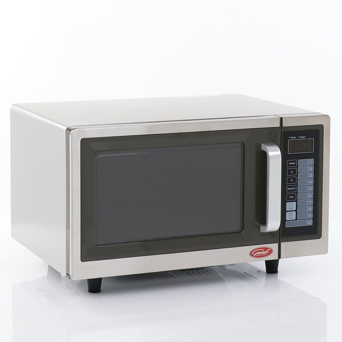 General Foodservice Commercial Microwave with Digital Touch Pad, 120V/1,000W, in Stainless Steel (GEW1000E)