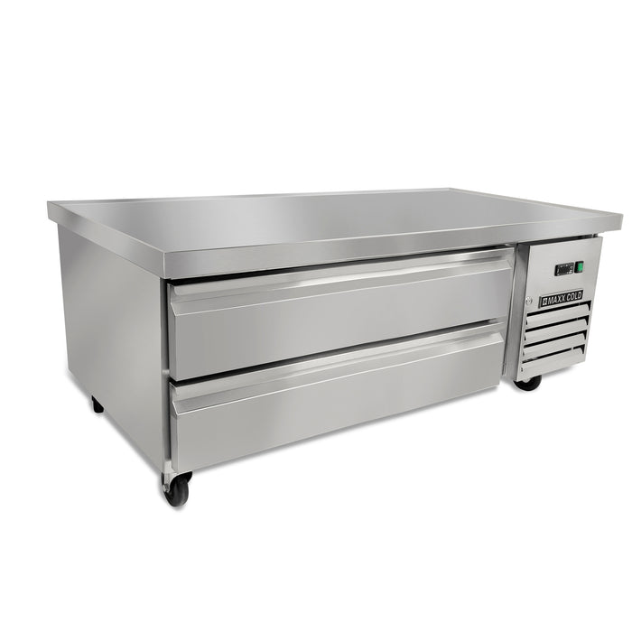 Maxx Cold Two-Drawer Refrigerated Chef Base, 62"W, 8.8 cu. ft. Storage Capacity, in Stainless Steel (MXCB60HC)