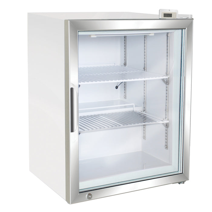 Maxx Cold Merchandiser Freezer, Countertop, 24.4"W, 3.5 cu. ft. Storage Capacity, in White (MXM1-3.5FHC)