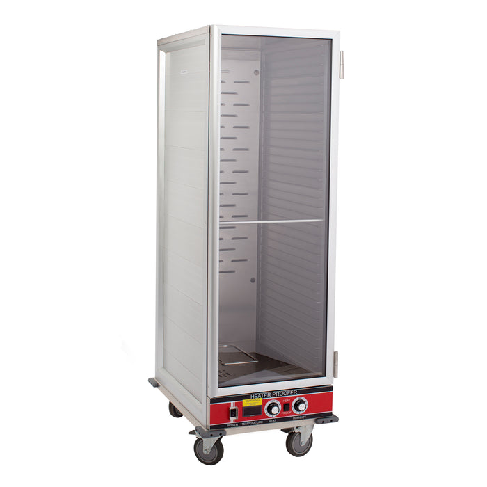 BevLes Full Size Non-Insulated HPC Proofing & Holding Cabinet, 1 Clear Door, Adjustable Slides, in Silver (HPC-7125-A)