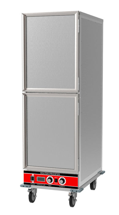 BevLes Full Size Insulated HPC Proofing & Holding Cabinet, 2 Solid Dutch Doors, in Silver (HPIDS-6834)